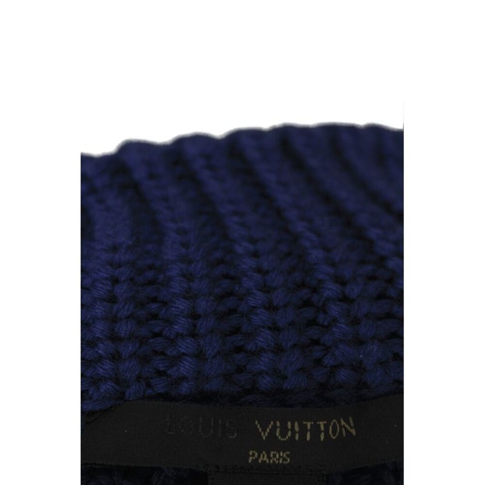 Louis Vuitton Women Blue Sweater Dress Wool Colorblock Mock Neck Size L - Picture 9 of 9